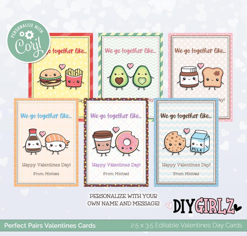 Perfect Pairs Valentine Cards for Kids