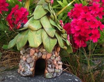 Casa de jardín de hadas en arcilla polimérica - Tutorial descargable en PDF