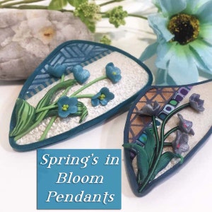 Sculpt Spring Flower and Patterned Pendants in Polymer Clay - Downloadable VIDEO Tutorial