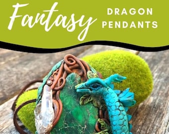 Create a Dragon Necklace in Polymer Clay - Mixed Media Jewelry Pendant - Downloadable VIDEO Tutorial