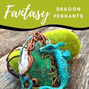 Create a Dragon Necklace in Polymer Clay - Mixed Media Jewelry Pendant - Downloadable VIDEO Tutorial