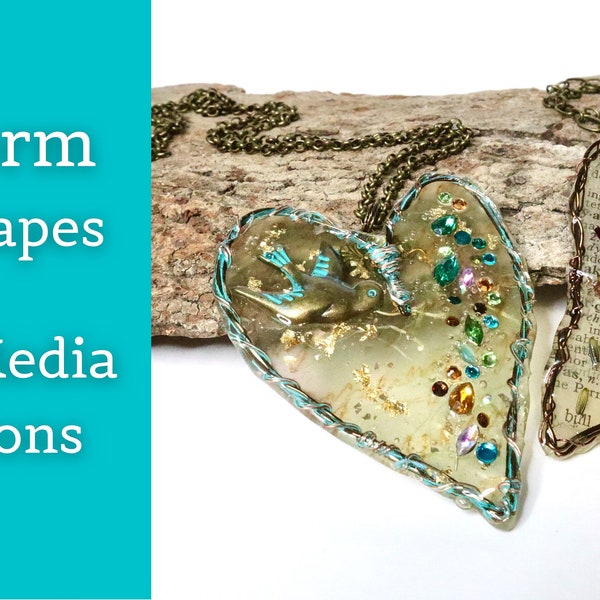 Freeform Wire and Mixed Media Art Jewelry-Downloadable PDF Tutorial