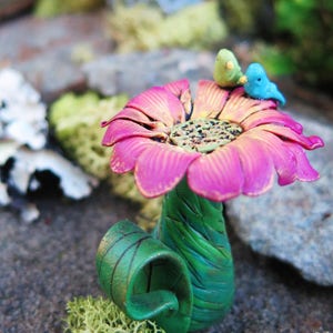 Fairy Garden Birdbath in Polymer Clay-Downloadable PDF Tutorial image 1