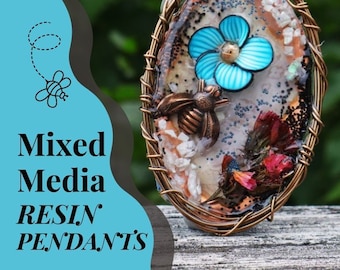 Meaningful Mixed Media Resin Pendants - Downloadable VIDEO Tutorial