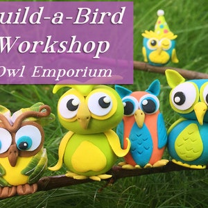 Create Adorable Owls in Polymer Clay-Build-a-Bird Workshop-Downloadable VIDEO Tutorial