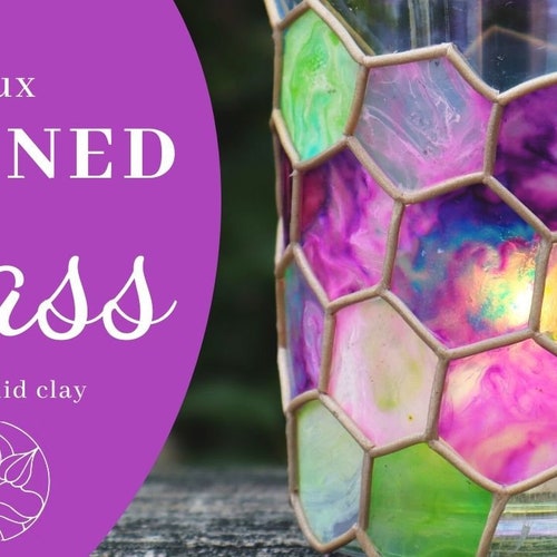 Faux Stained Glass with Liquid Polymer Clay-Downloadable VIDEO Tutorial