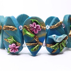 Tiled Teardrops Polymer Clay Bracelet-Downloadable PDF Tutorial