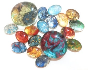 Easy DIY Mixed Media Fantasy Cabochons-Downloadable PDF Tutorial