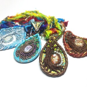 Fantasy Tree Necklace Pendants in Polymer Clay Downloadable PDF Tutorial