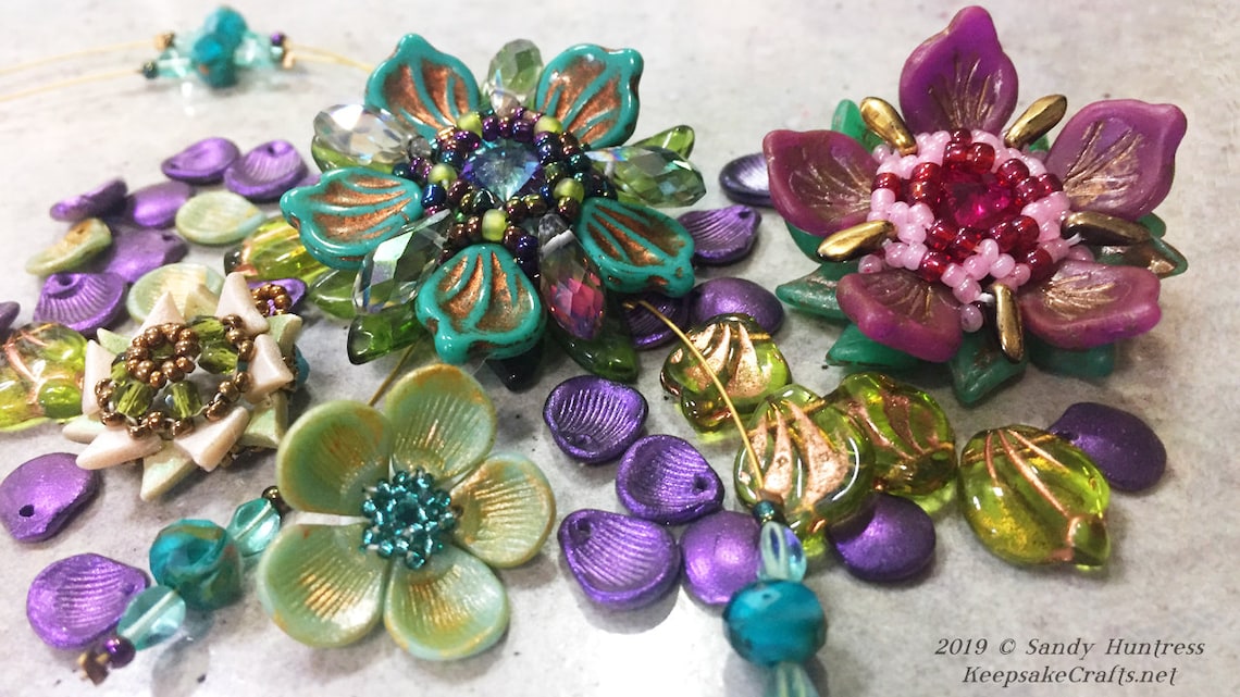 DIY glass Flower Beads for Bead Etsy
