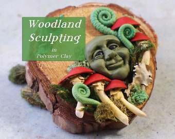 Sculpting Moss, Mushrooms and Fiddlehead Ferns in Polymer Clay-Downloadable VIDEO Tutorial