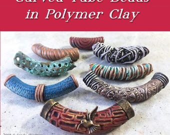 Curved Tube Beads In Polymer Clay- Downloadable VIDEO Tutorial