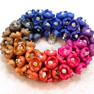 Ombré Flowers Bracelet-Polymer Clay Color Blend Technique-Downloadable PDF Tutorial