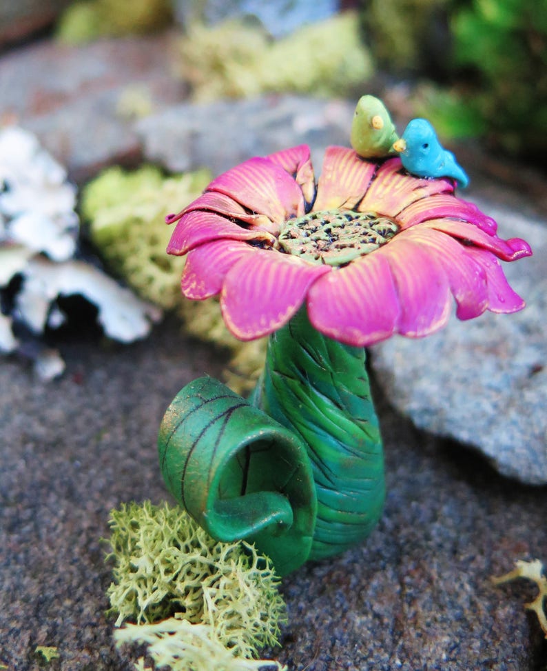 Fairy Garden Birdbath in Polymer Clay-Downloadable PDF Tutorial image 1