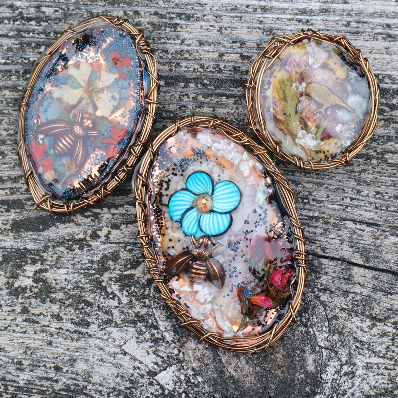 Mixed Media Resin Pendants Downloadable VIDEO Tutorialadd Etsy