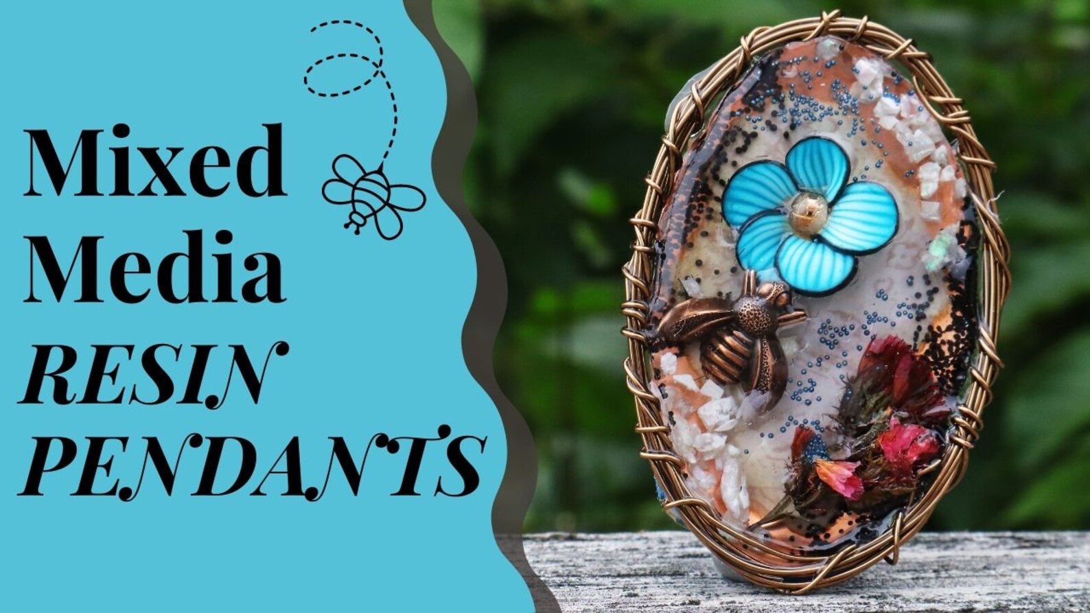Mixed Media Resin Pendants Downloadable VIDEO Tutorialadd Etsy