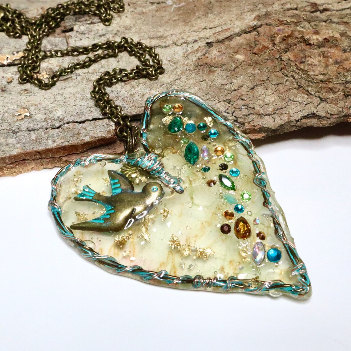 Freeform Wire And Mixed Media Art Jewelry Downloadable Pdf Tutorial Etsy