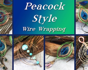 Tutorial VIDEO scaricabile per gioielli avvolti in filo stile pavone
