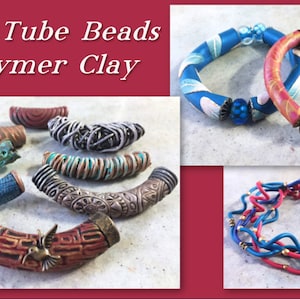 Curved Tube Beads In Polymer Clay- Downloadable VIDEO Tutorial