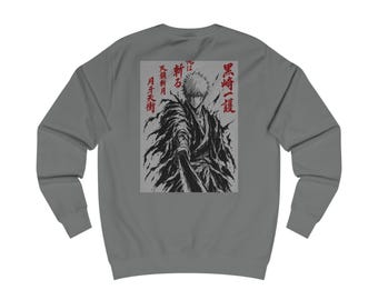 Ichigo Kurosaki Illustration Sweatshirt | Japanese Kanji, Ink Brush Art