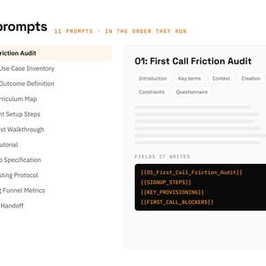 API Quickstart & Tutorials Notion template: prompts view