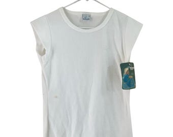 vintage wrangler terry t-shirt womens size medium deadstock 80s NWT made in USA