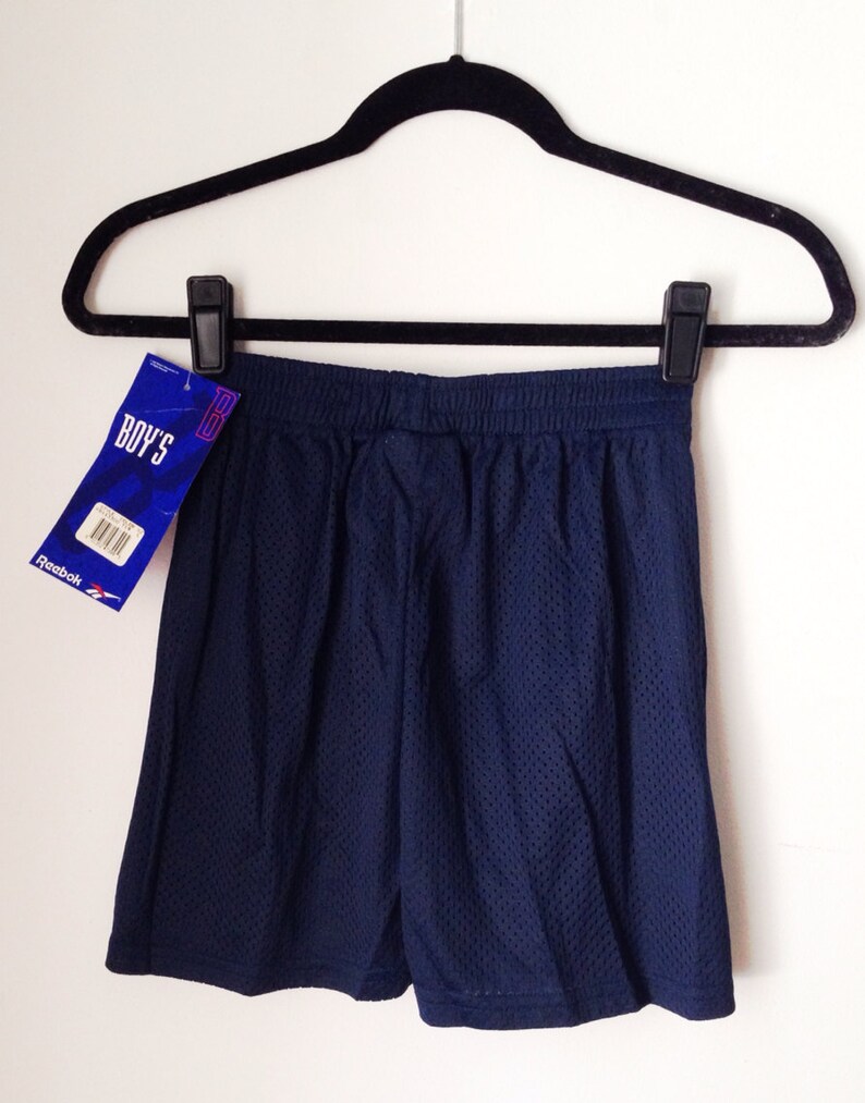 Deadstock Reebok Navy Athletic Mesh Shorts Boys Size Large image 4