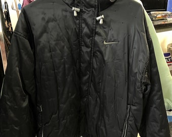 vintage nike winter jacket coat womens size large 12 - 14 90s