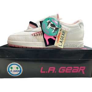 LA Gear The Mailman Karl Malone Leather Sneakers Boys Size 5.5 VINTAGE