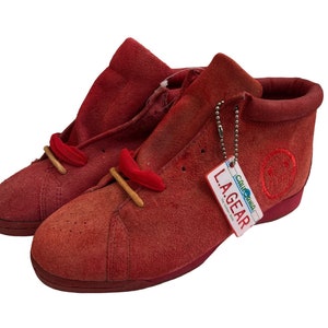 vintage LA gear suede high top sneakers shoes womens size 6 deadstock NWT 90s