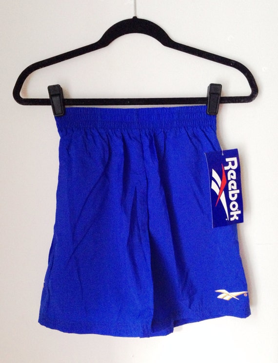 Deadstock Reebok Blue And Gold Athletic Shorts Bo… - image 1