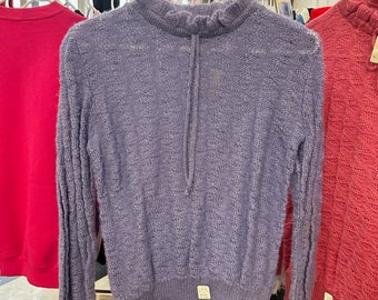 vintage wrangler mock neck knit long sleeve shirt womens size large deadstock NWT 80s made in USA