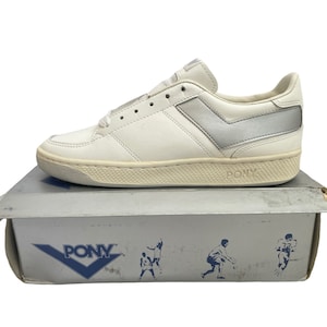 vintage pony match point tennis sneakers shoes womens size 9 deadstock NIB 80s