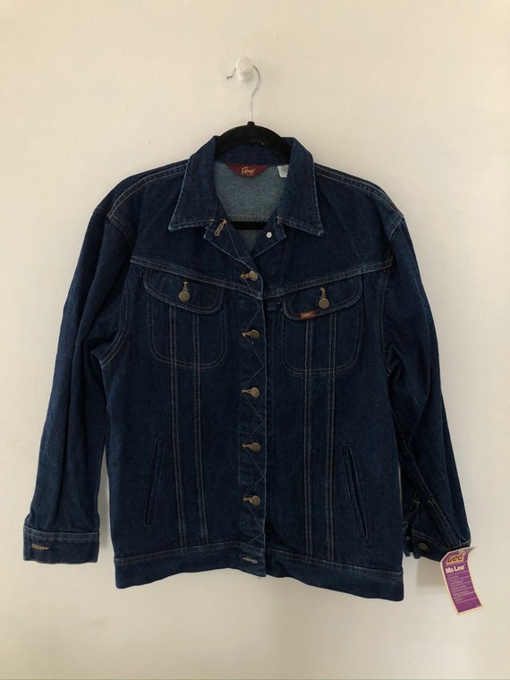 vintage ms. lee denim jean jacket womens size 9/1… - image 1