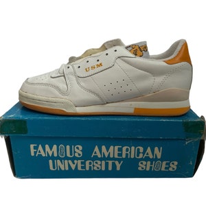 vintage southern miss golden eagles sneakers shoes womens size 7 NIB 80s deadstock USM