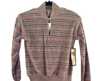 vintage vanderbilt velour long sleeve shirt juniors size medium deadstock NWT 80s made in USA