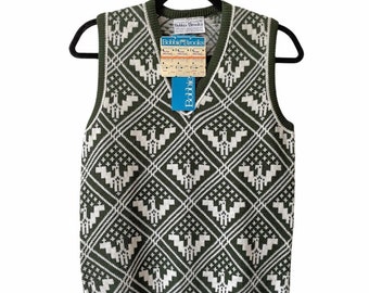 vintage bobbie brooks sweater vest womens size 38 deadstock NWT 60s made in USA