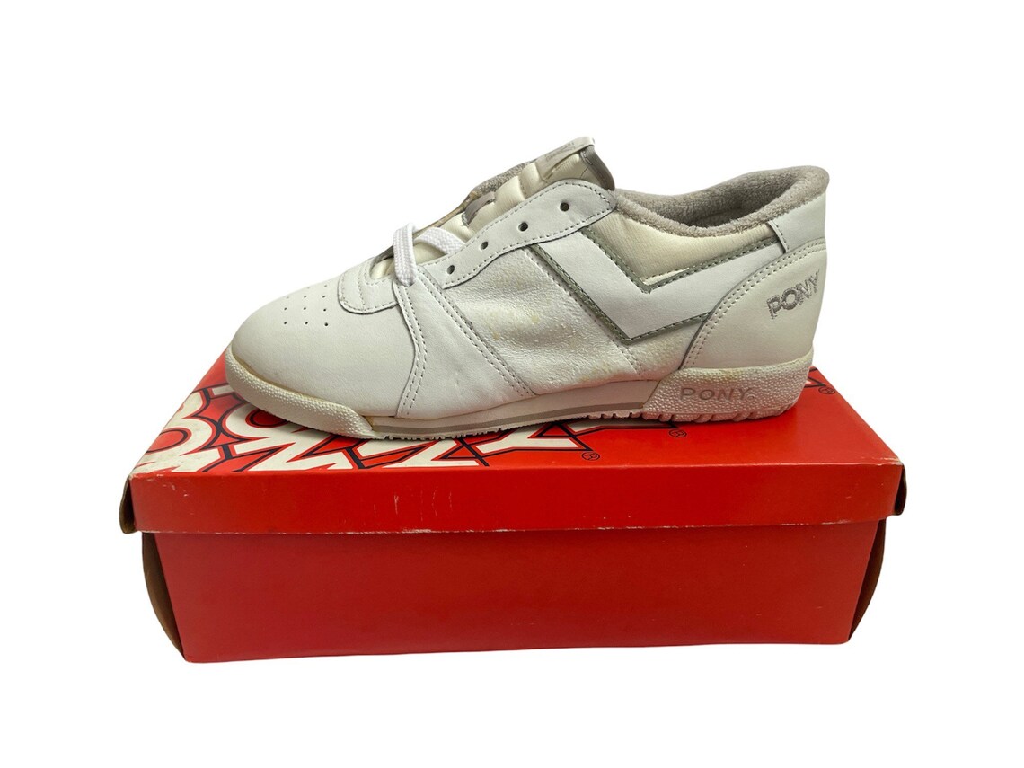 vintage pony toner II lo tops sneakers shoes womens size 6.5 deadstock NIB 1984, foto 1 di 5