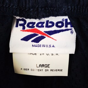 Deadstock Reebok Navy Athletic Mesh Shorts Boys Size Large image 5