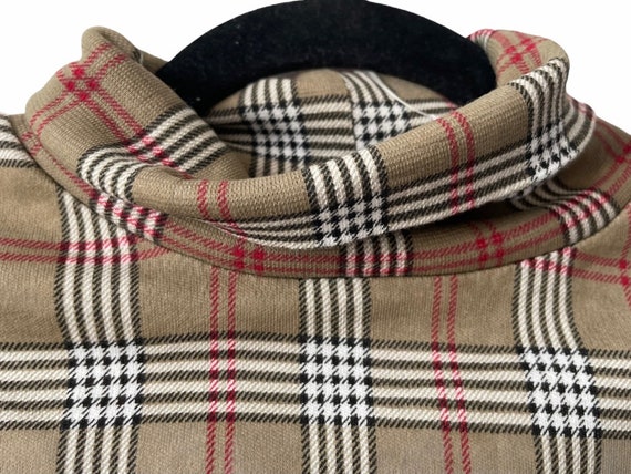 vintage basic editions plaid turtleneck womens si… - image 7