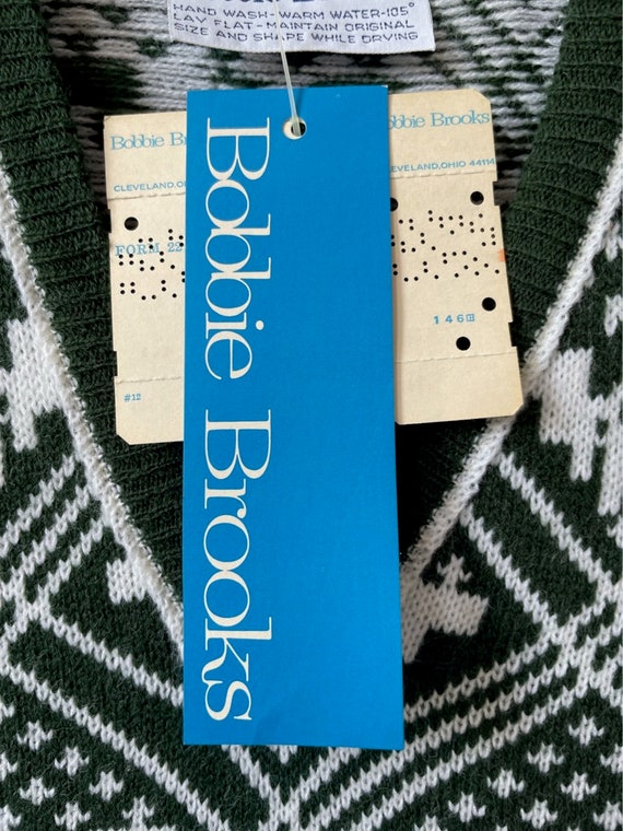 vintage bobbie brooks sweater vest womens size 38… - image 4