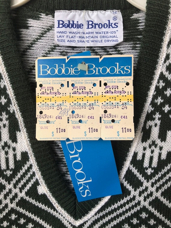 Vintage Bobbie Brooks Sweater Vest Womens Size 34 Deadstock NWT