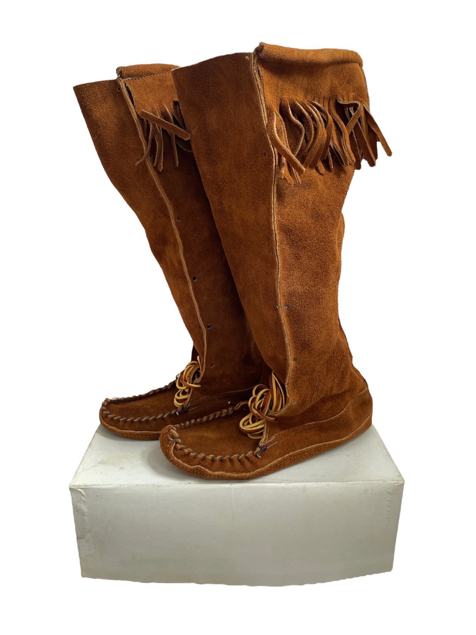 Kerkbank Ochtend Touhou Vintage Minnetonka Front Lace Knee High Boot Womens Size 8 NIB - Etsy