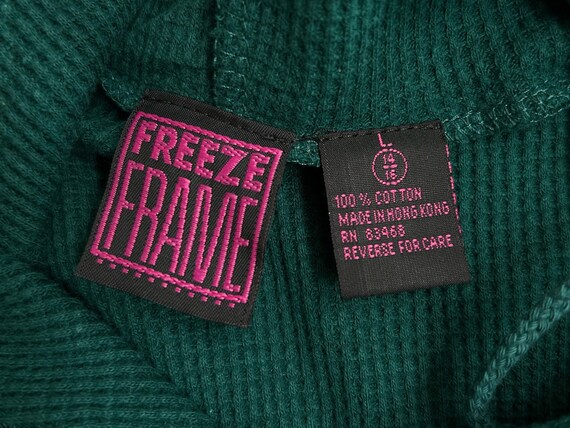 vintage freeze frame hooded waffle knit bodysuit … - image 6