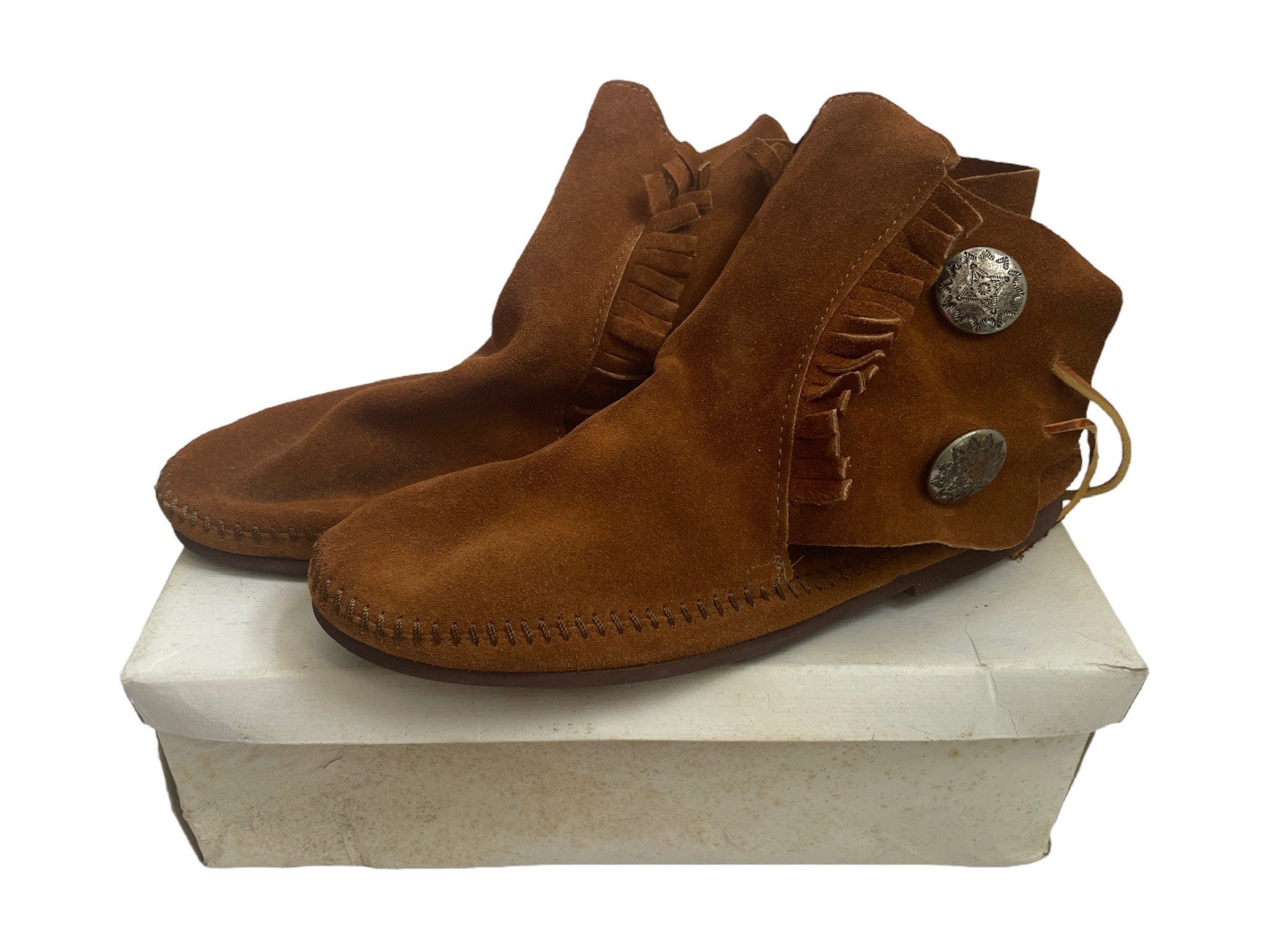 Vintage Minnetonka Two Button Hardsole Boot Womens Size 8 NIB Deadstock 80s Made in USA Etsy