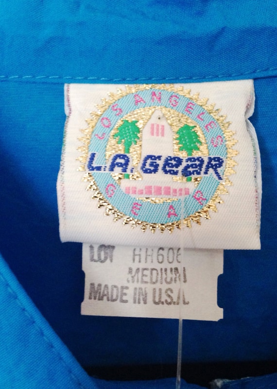 Vintage LA Gear Windbreaker Jacket Womens Size Me… - image 4