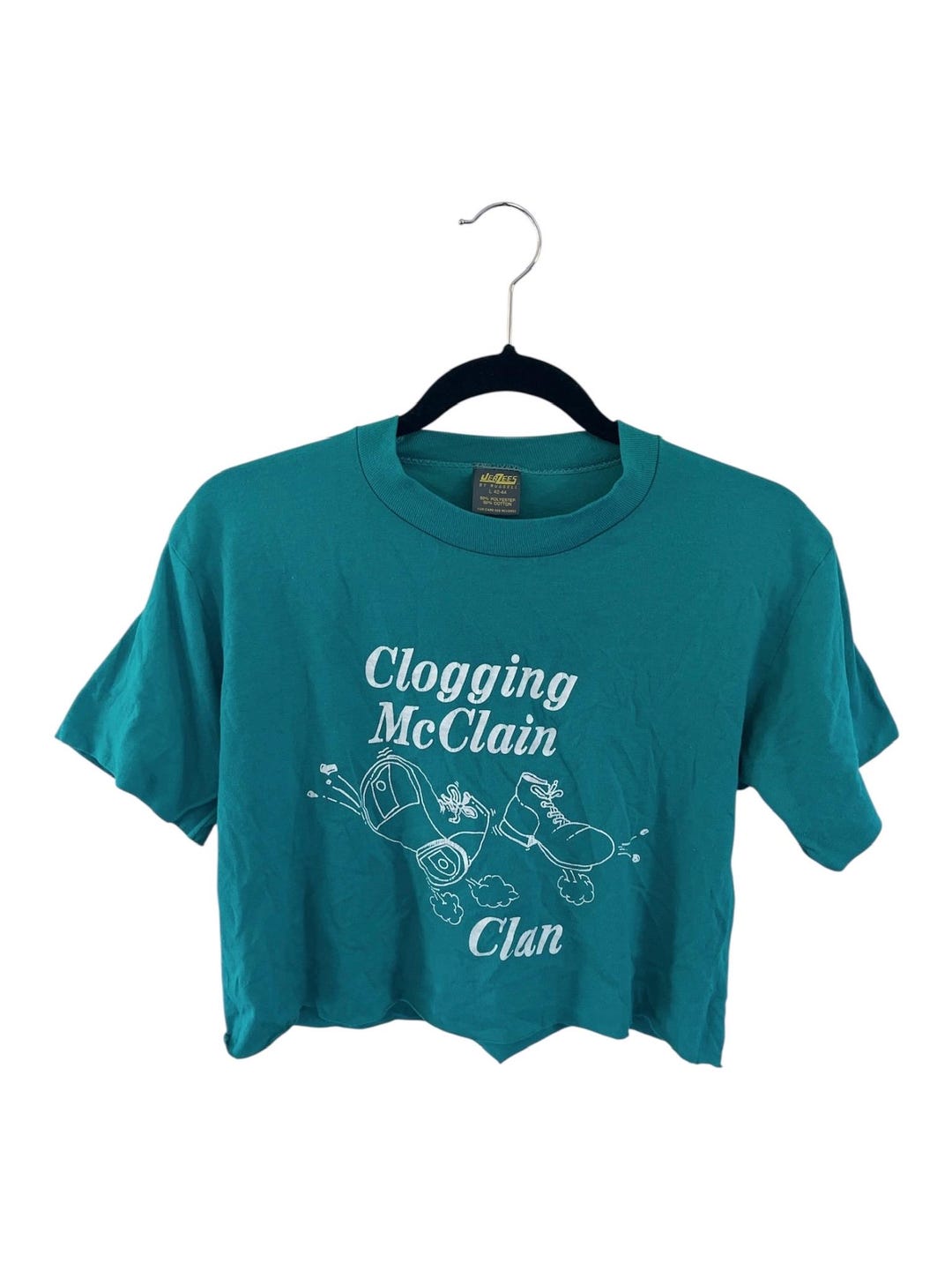 Vintage Clogging Mcclain Clan Single Stitch Graphic Crop Top Shirt Mens ...