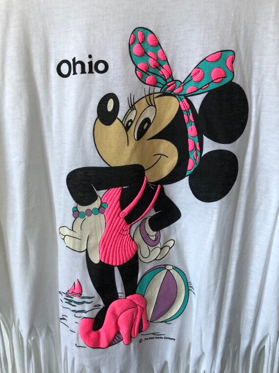 vintage minnie mouse ohio fringe t-shirt women’s … - image 3