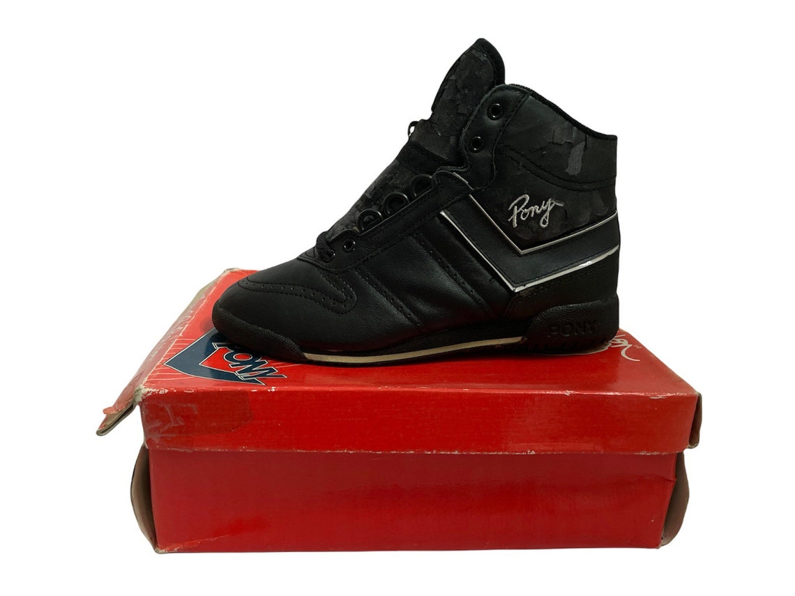 vintage pony mary lou retton hi top sneakers shoes womens size 5.5 deadstock NIB 1984, foto 3 di 5