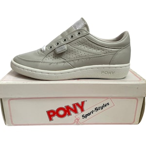 vintage pony preference leather sneakers shoes womens size 7.5 deadstock NIB 80s
